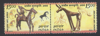 India 2006 India-Mongolia se-tenant MNH