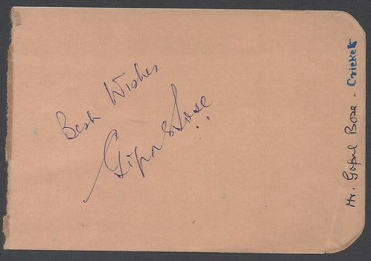 AOP Cricket GOPAL BOSE India autograph 