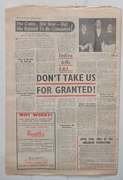AOP India BLITZ 2 April 1966 INDIA REAFFIRMS HER WORLD POSITION (R )