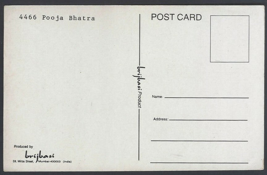 AOP India Bollywood POOJA BATRA vintage postcard 
