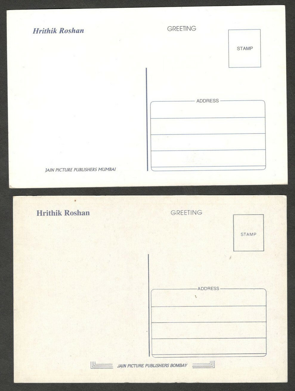 India Bollywood vintage postcards HRITHIK ROSHAN (4)
