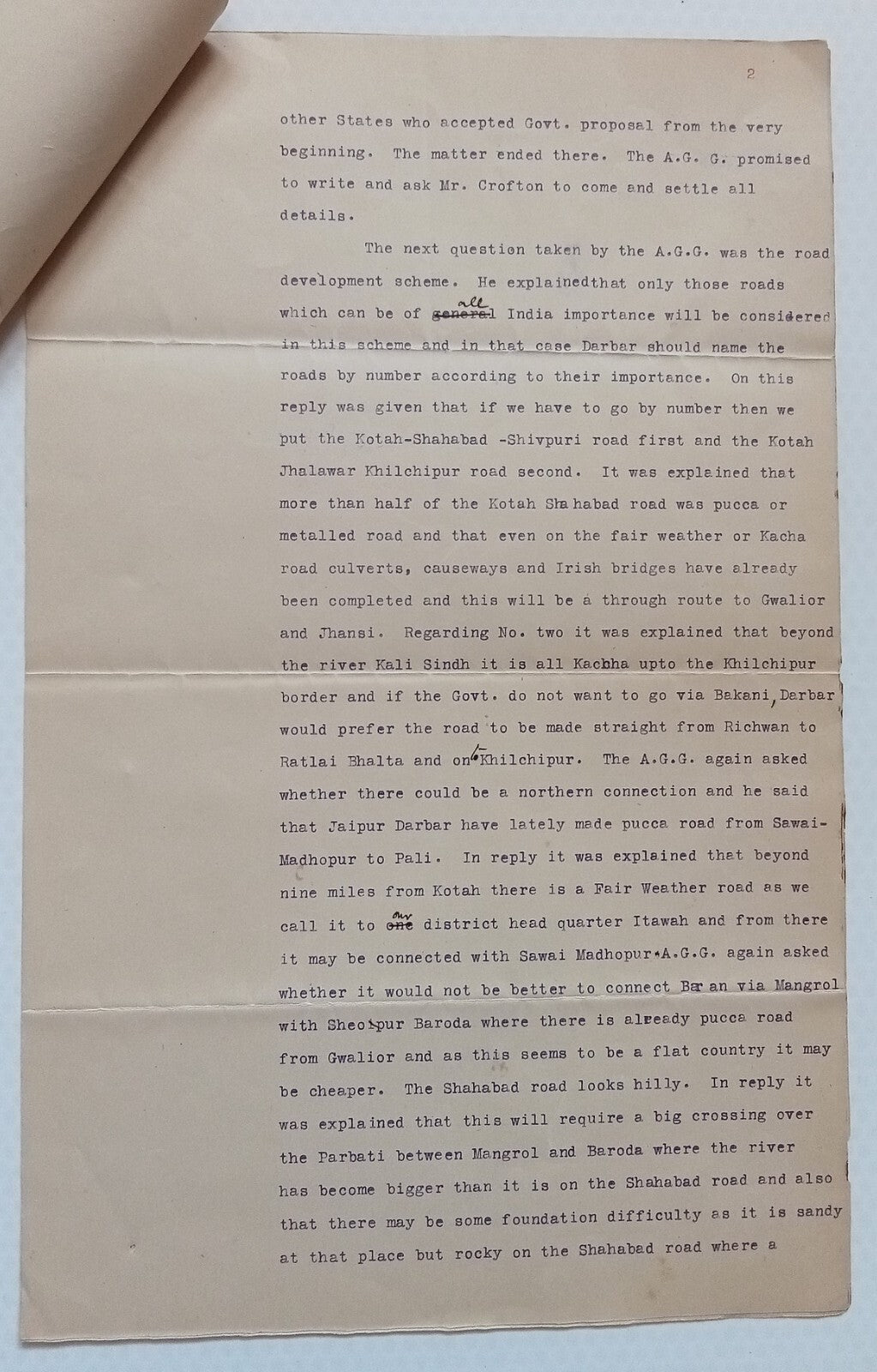 AOP India Official correspondence : OPIUM 1934 KOTAH STATE