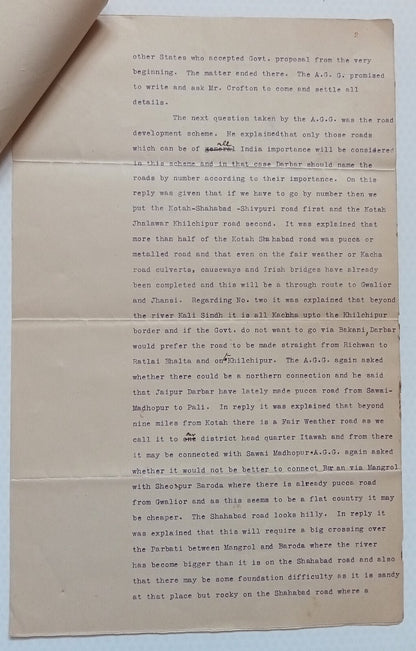 AOP India Official correspondence : OPIUM 1934 KOTAH STATE