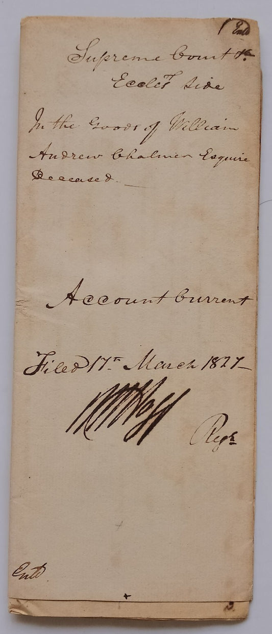 AOP India 1827 Supreme Court, Fort Williams, Calcutta document