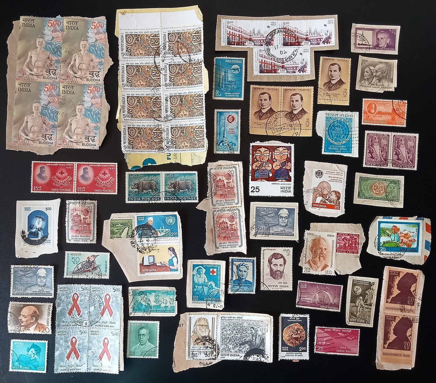 India unpicked on paper commemorative mix (200)