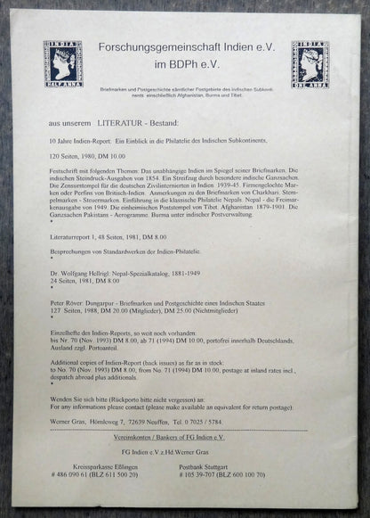 INDIEN REPORT ISC India Study Circle Germany Journal April 1996