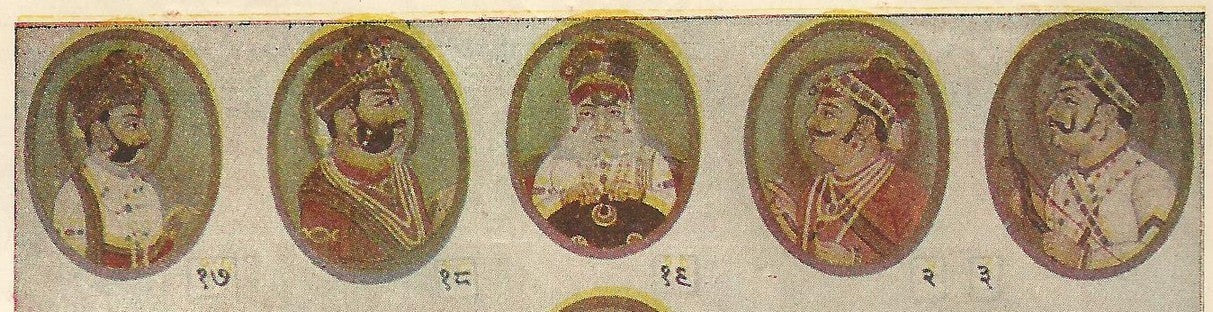 India 1929 print BIKANER KA RAJVANSH  Rajas of Bikaner ex Chand Ӝ