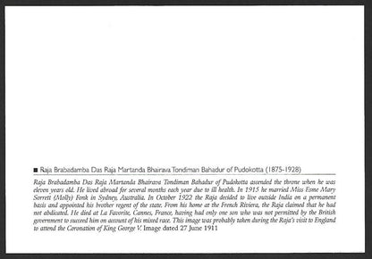 AOP India 2010 Princely States maxi card - Raja Martanda Tondiman of Pudokotta