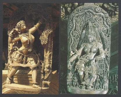 AOP India ARCHITECTURAL VIEWS OF BELUR packet of 10 picture postcards