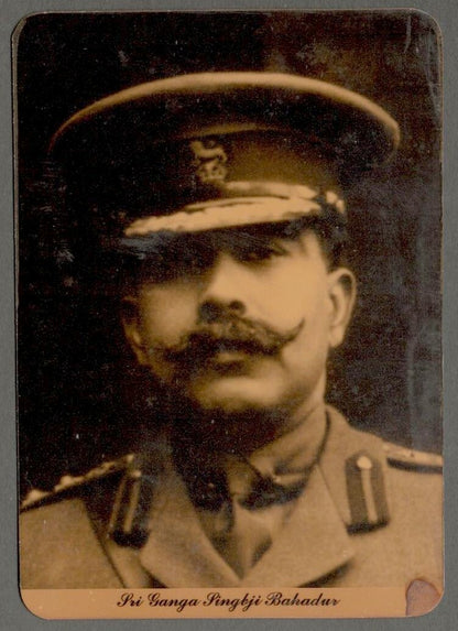 AOP India vintage look replica postcard Ganga Singhji Maharaja Bikaner