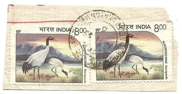 India 1994 Withdrawn WATERBIRDS 800 x 2 used on piece