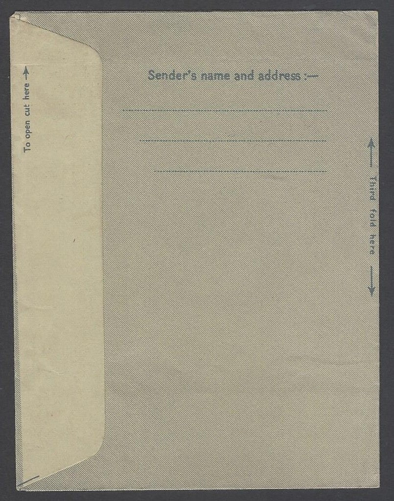 AOP India 1951 aerogramme air letter used 26-1-51 REPUBLIC DAY to Herzog, USA