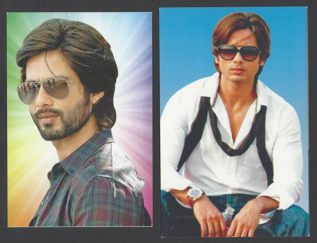 India BOLLYWOOD Shahid Kapoor postcards x 2