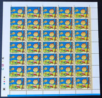 India 2013 Children's Day sheet of 35 MNH