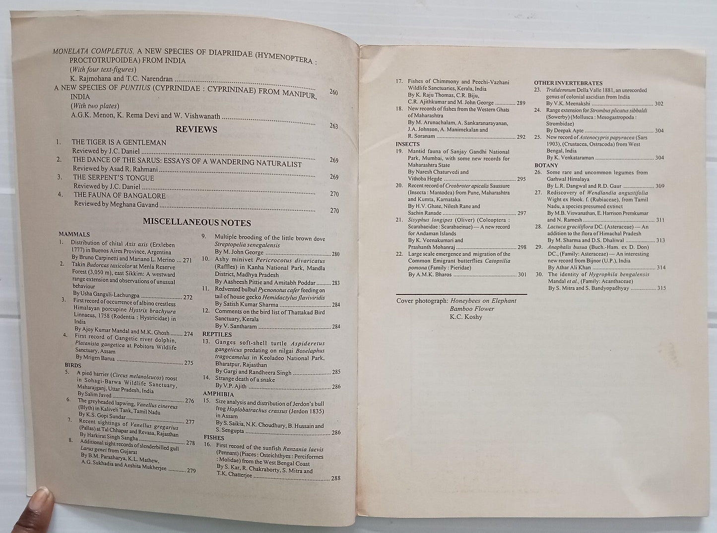 AOP India JOURNAL OF THE BOMBAY NATURAL HISTORY SOCIETY August 2000