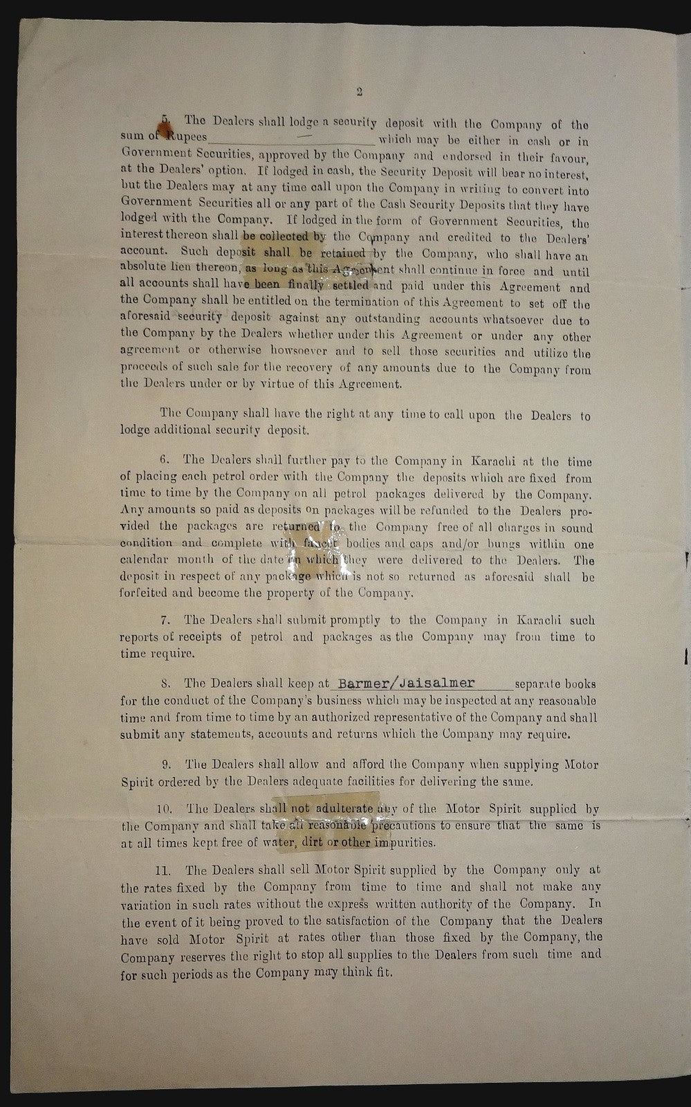 India KGV Sp Adh on Share Transfer 1R unrecorded by Barefoot or Mollah 1929 doc