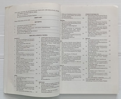 AOP India JOURNAL OF THE BOMBAY NATURAL HISTORY SOCIETY April 2001