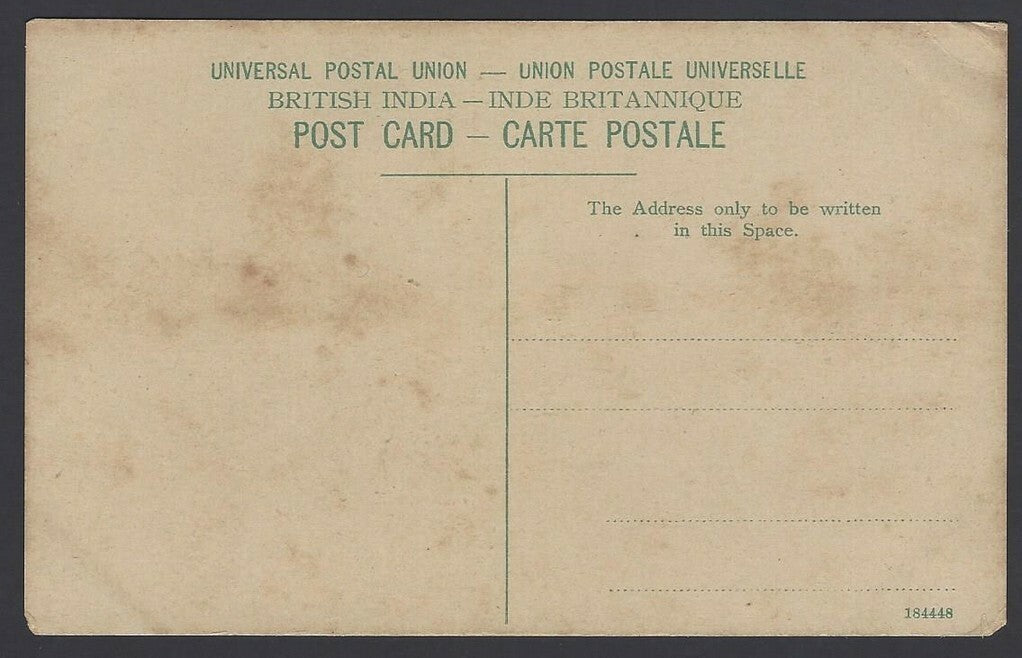 India Poona vintage tinted postcard Holkar Bridge in Flood