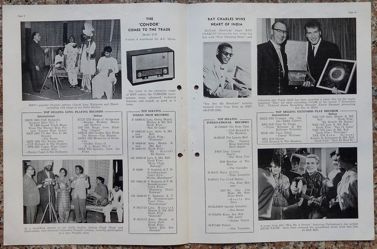 India THE VOICE March 1963 HMV Magazine - GRAZINA
