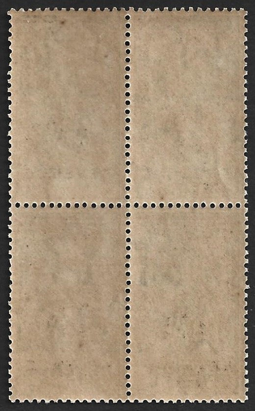 (AOP) India KGV c.1925 BOMBAY REVENUE 1a on Entertainment Tax 2a MNH block of 4