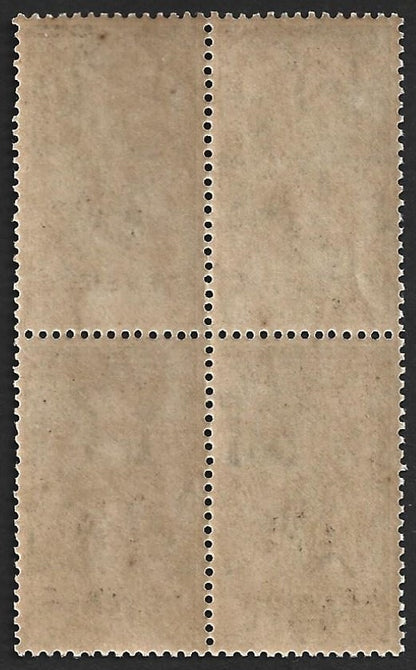 (AOP) India KGV c.1925 BOMBAY REVENUE 1a on Entertainment Tax 2a MNH block of 4