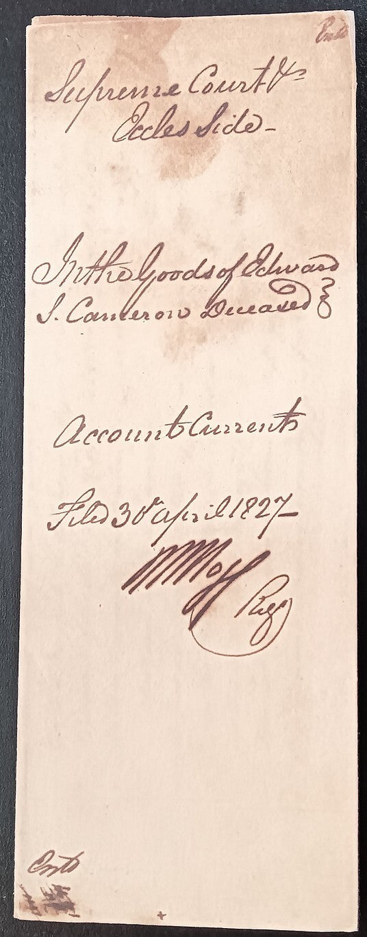 India King George IV 1827 Fort William, Calcutta 2 page document