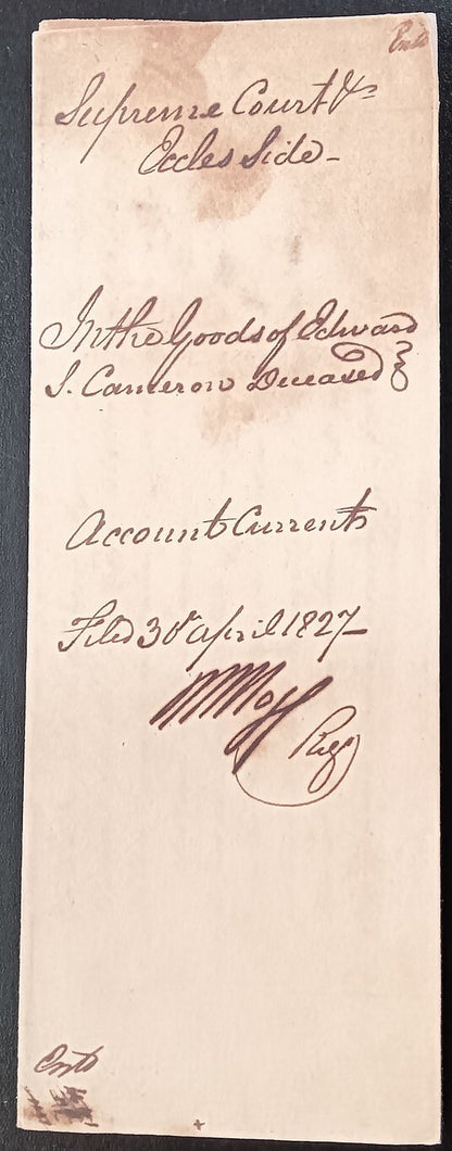 India King George IV 1827 Fort William, Calcutta 2 page document