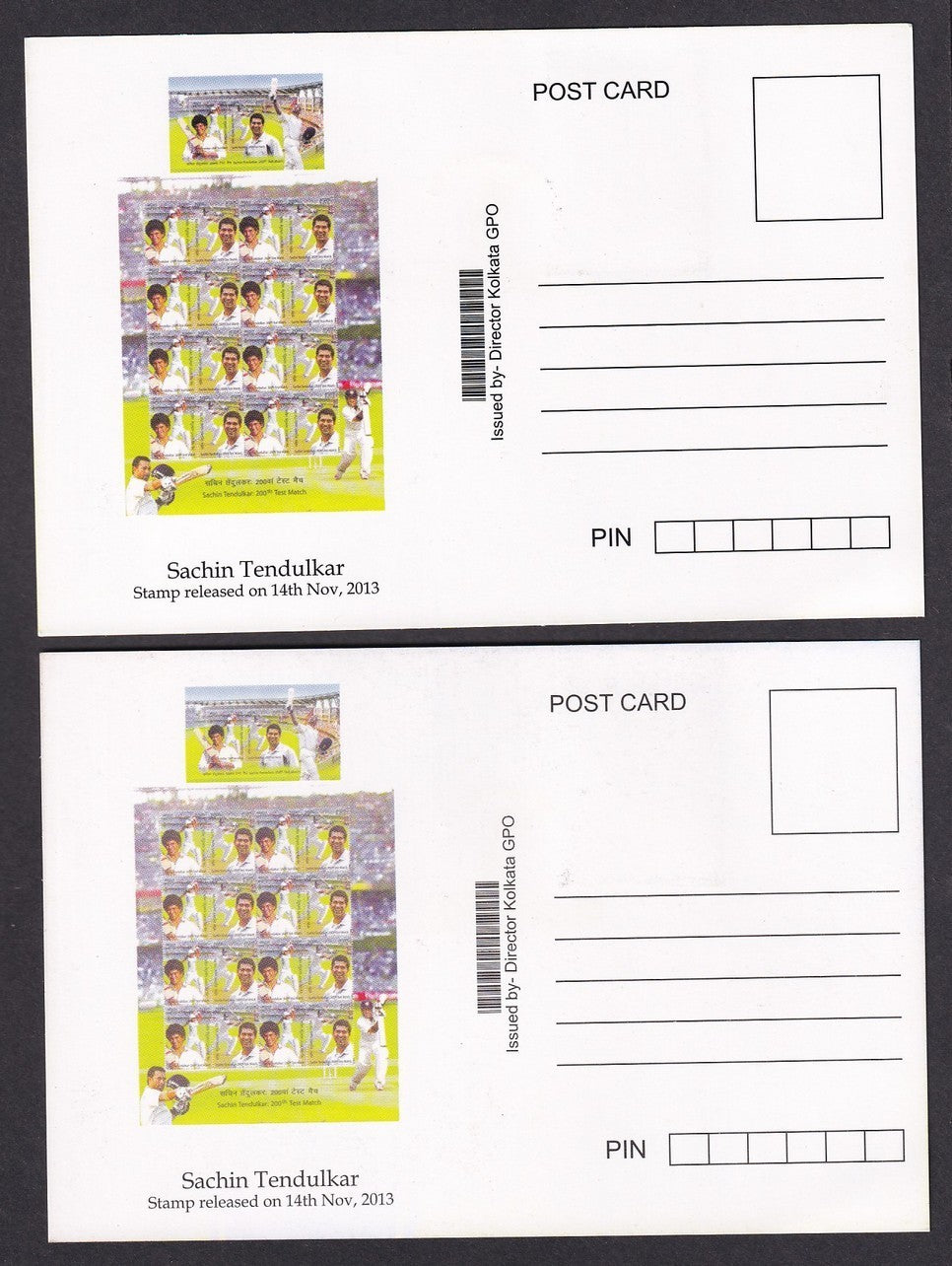 India CRICKET 2014 Sachin Tendulkar First Day cards (2)