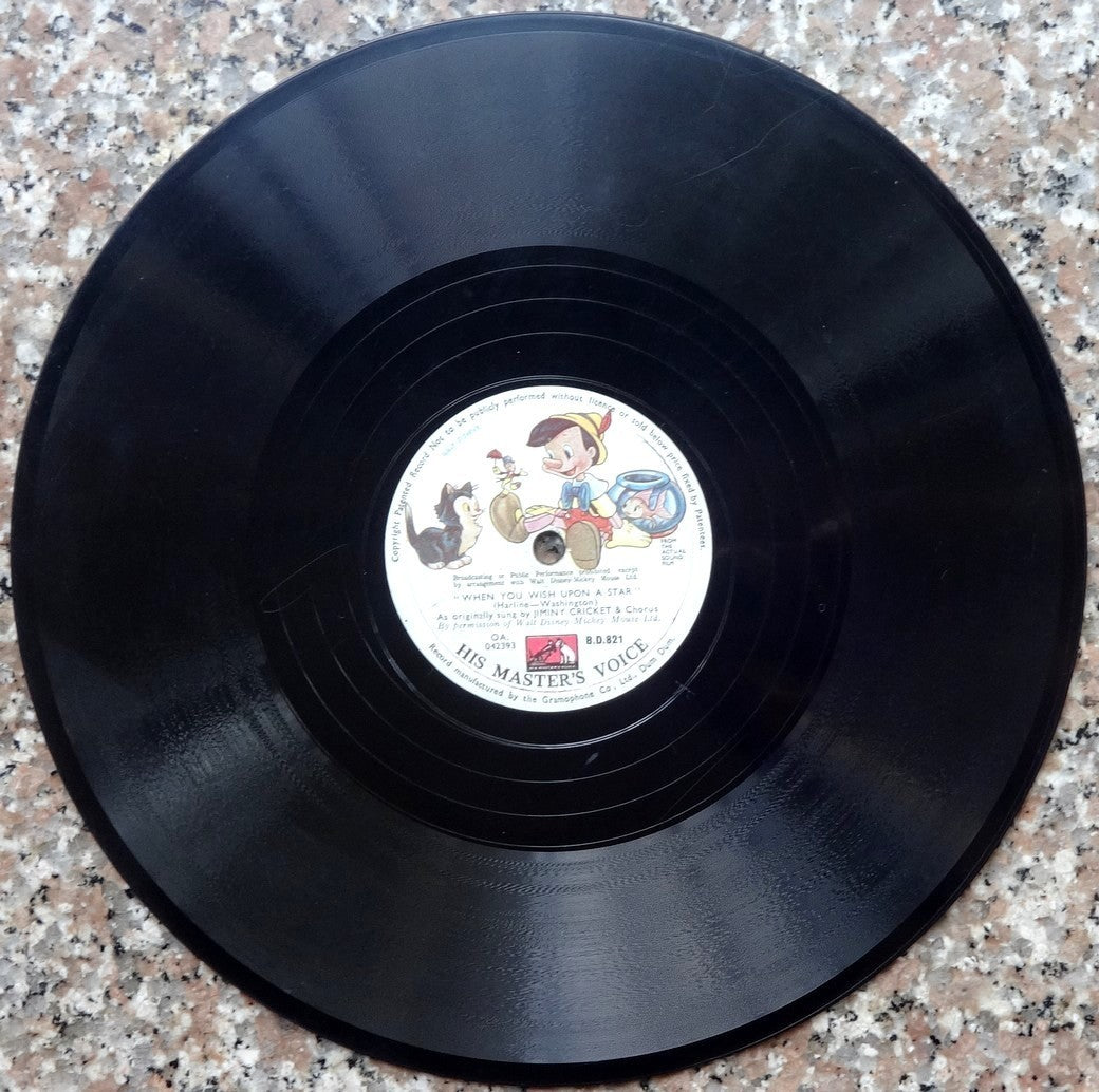 PINOCCHIO Walt Disney 78rpm Made in India record zaz Ӝ