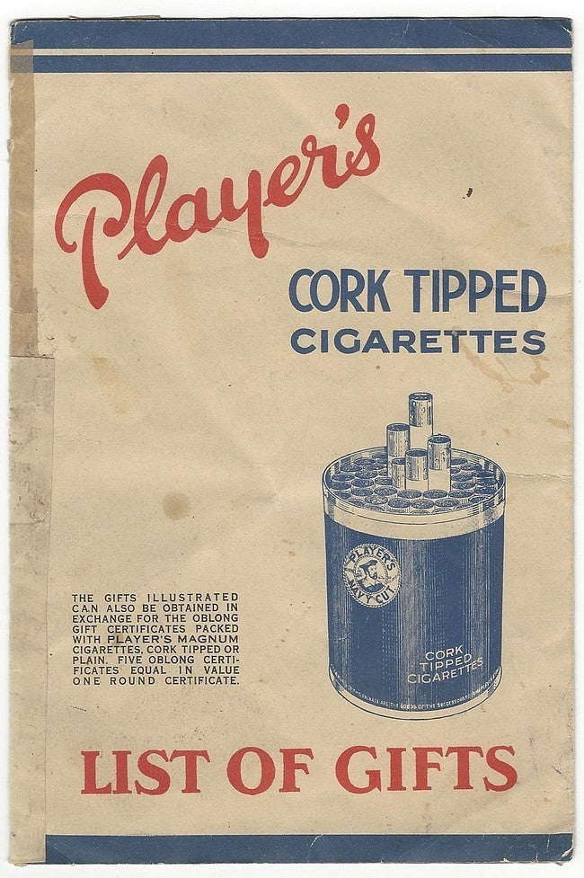 India Player’s Cigarettes 1930s-40s illustrated promotional gift catalogue