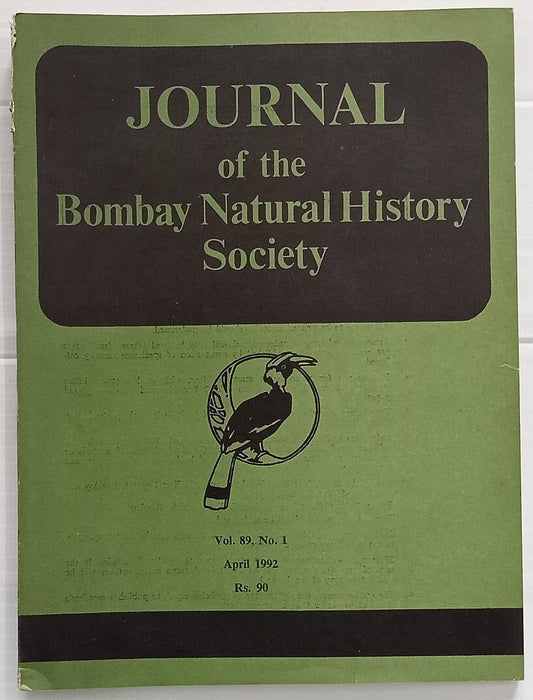 AOP India JOURNAL OF THE BOMBAY NATURAL HISTORY SOCIETY April 1992
