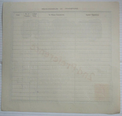 India Bhavnagar State revenue stamp on Mahalaxmi Mills 1946 share certficate