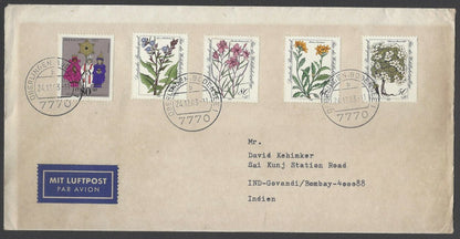 AOP Germany West covers with commemoratives to India (5)
