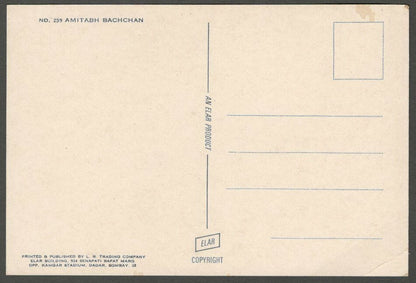 India Bollywood vintage postcard facsimile signature AMITABH BACHCHAN ELAR 189