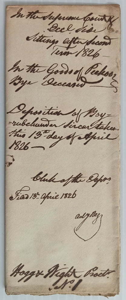 AOP India 1826 Supreme Court, Fort Williams, Calcutta document