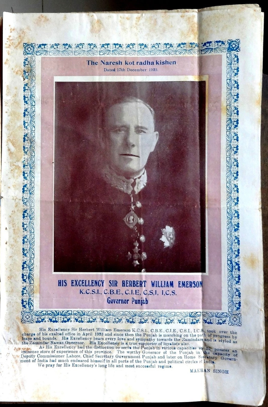 India 1933 weekly THE NARESH Dead Congress to resume law breaking activity Ӝ