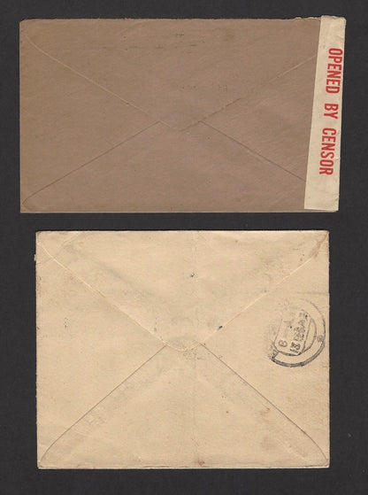 Australia WW2 covers to India with censors of both countries (6)