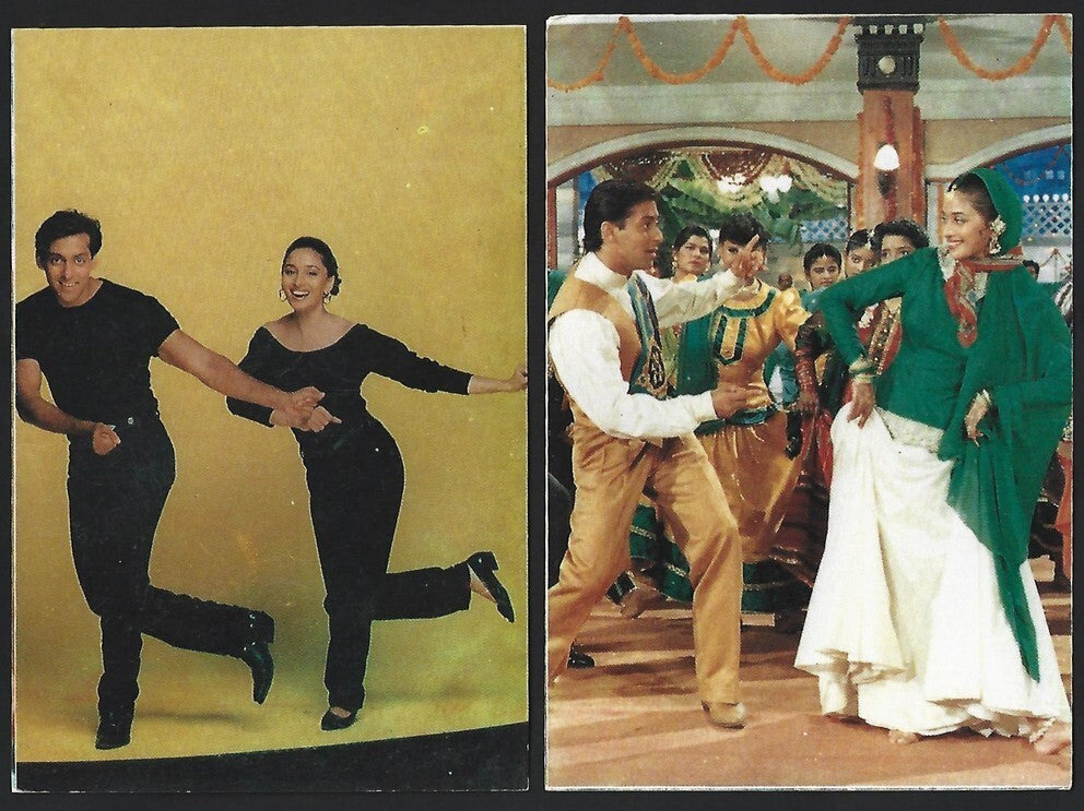 (AOP) India Bollywood MADHURI DIXIT & SALMAN KHAN vintage postcards (7)