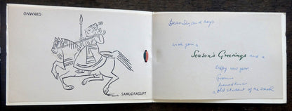 India vintage crested greeting card Dholpur Military School