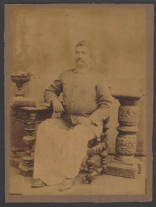 India vintage mounted photograph Householder 6.5” x 9”