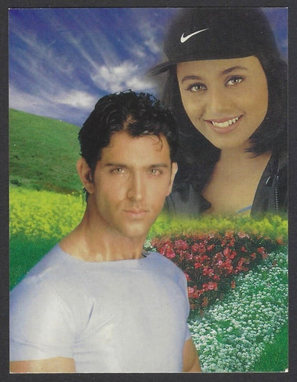 AOP Bollywood India promotional pocket calendar 2001 HRITHIK & RANI