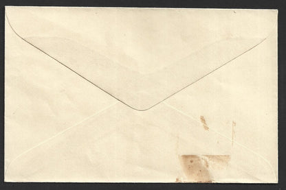 India 30p brown envelope with part stamp unprinted error