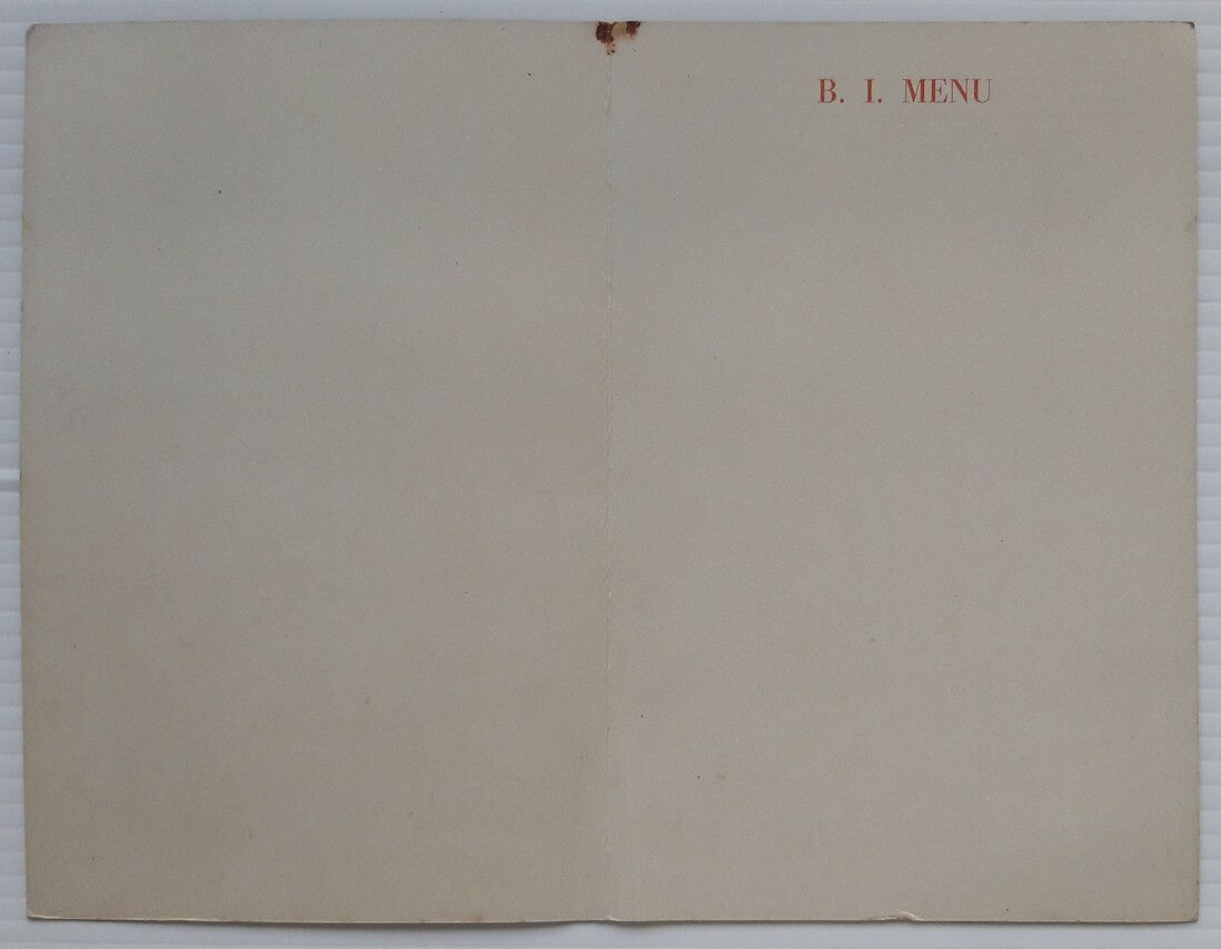 B.I. British India Line Small Harbours of Great Britain menu cards (3)