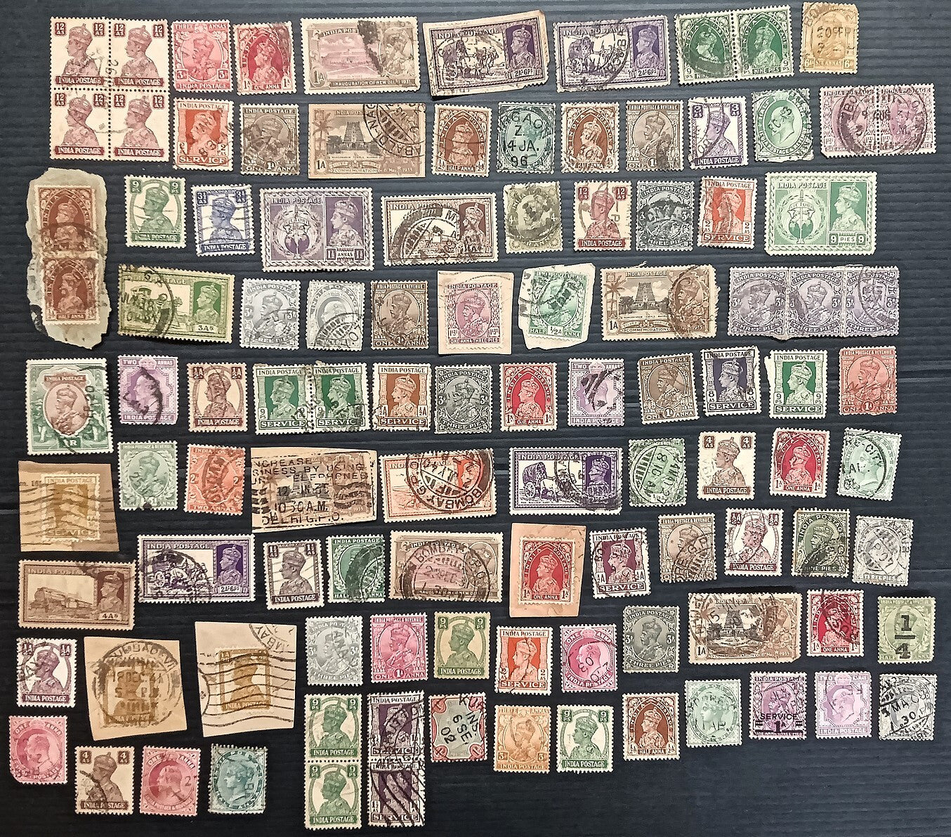 India pre 1947 on & off paper accumulation (100+ stamps)