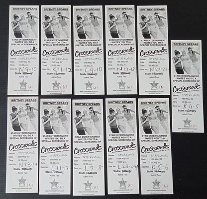 Britney Spears India visit promoter's file incl. tickets, promotional items etc