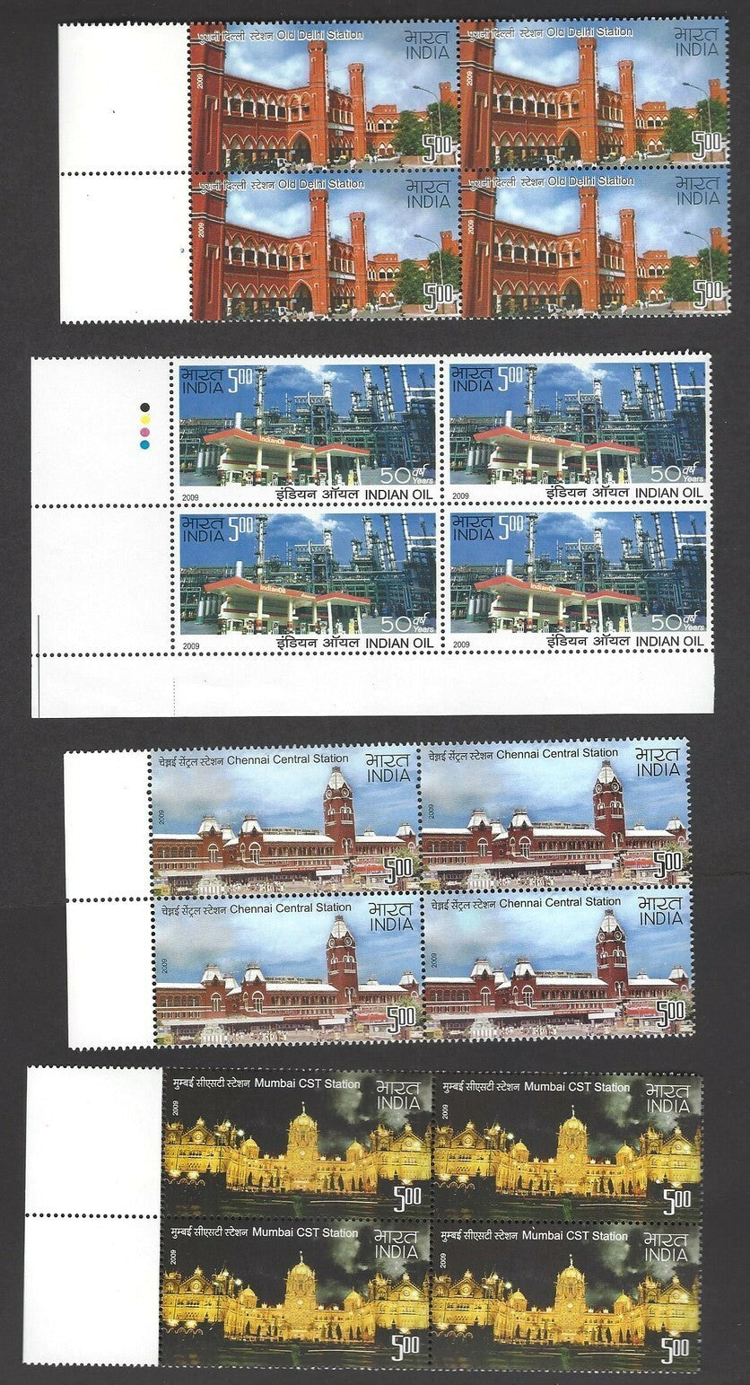 India 2010 Year Pack / set blocks of 4 MNH
