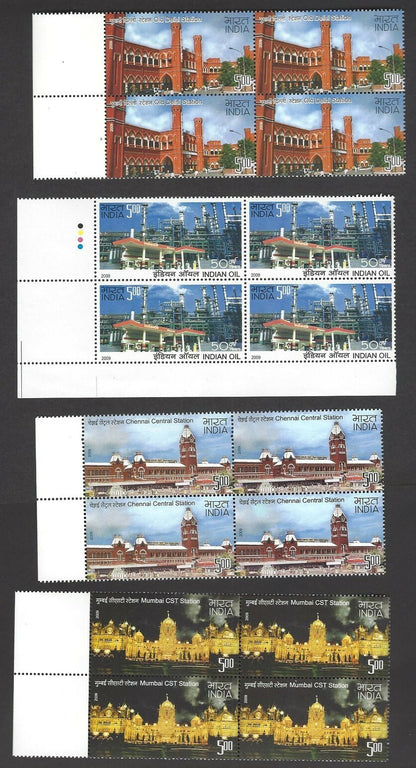 India 2010 Year Pack / set blocks of 4 MNH
