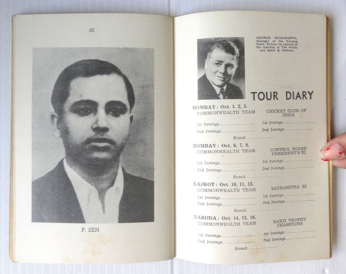 Commonwealth Cricket Tour of India souvenir / programme 1950-1
