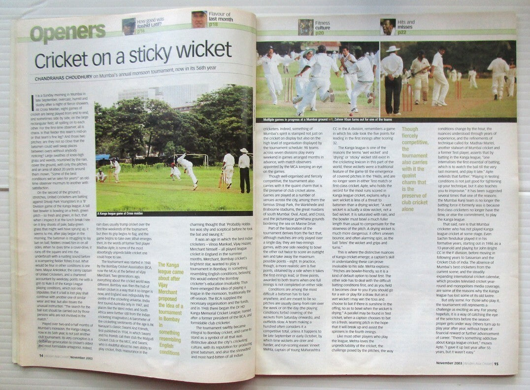 Wisden Asia Cricket Nov 2003 issue The Australian Challenge What India can expec