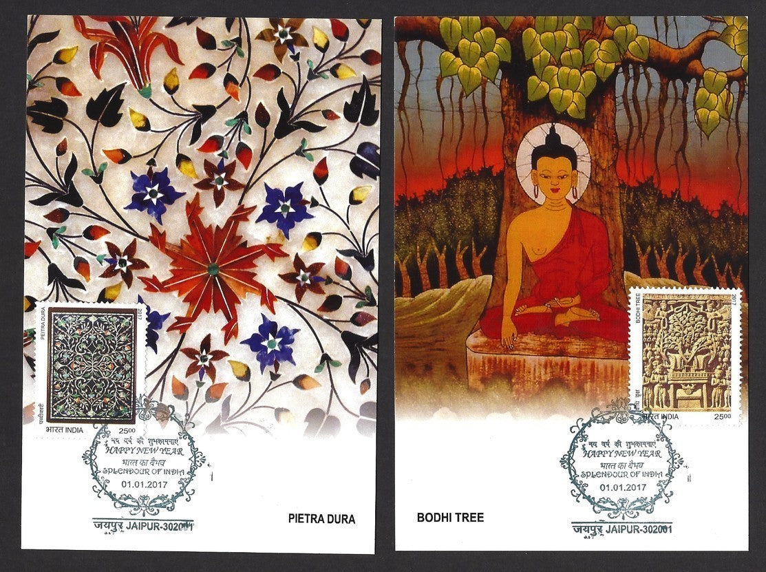 India 2017 New Year Splendour of India maxicards (12)